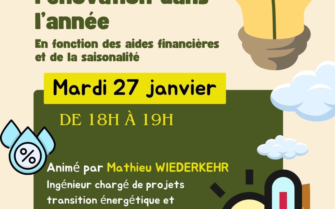 Apéro Rénov&rsquo; : Planifier ses travaux de rénovation dans l&rsquo;année